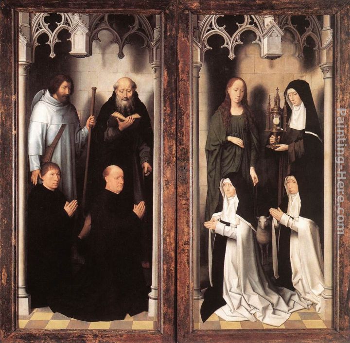 St John Altarpiece [detail 10, closed] painting - Hans Memling St John Altarpiece [detail 10, closed] art painting